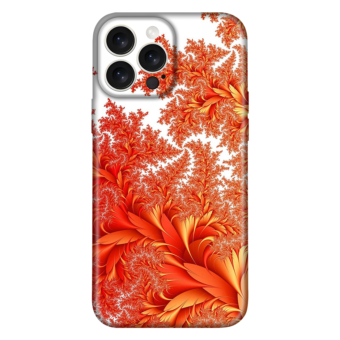 Orange Leaf Tree Pattern Case