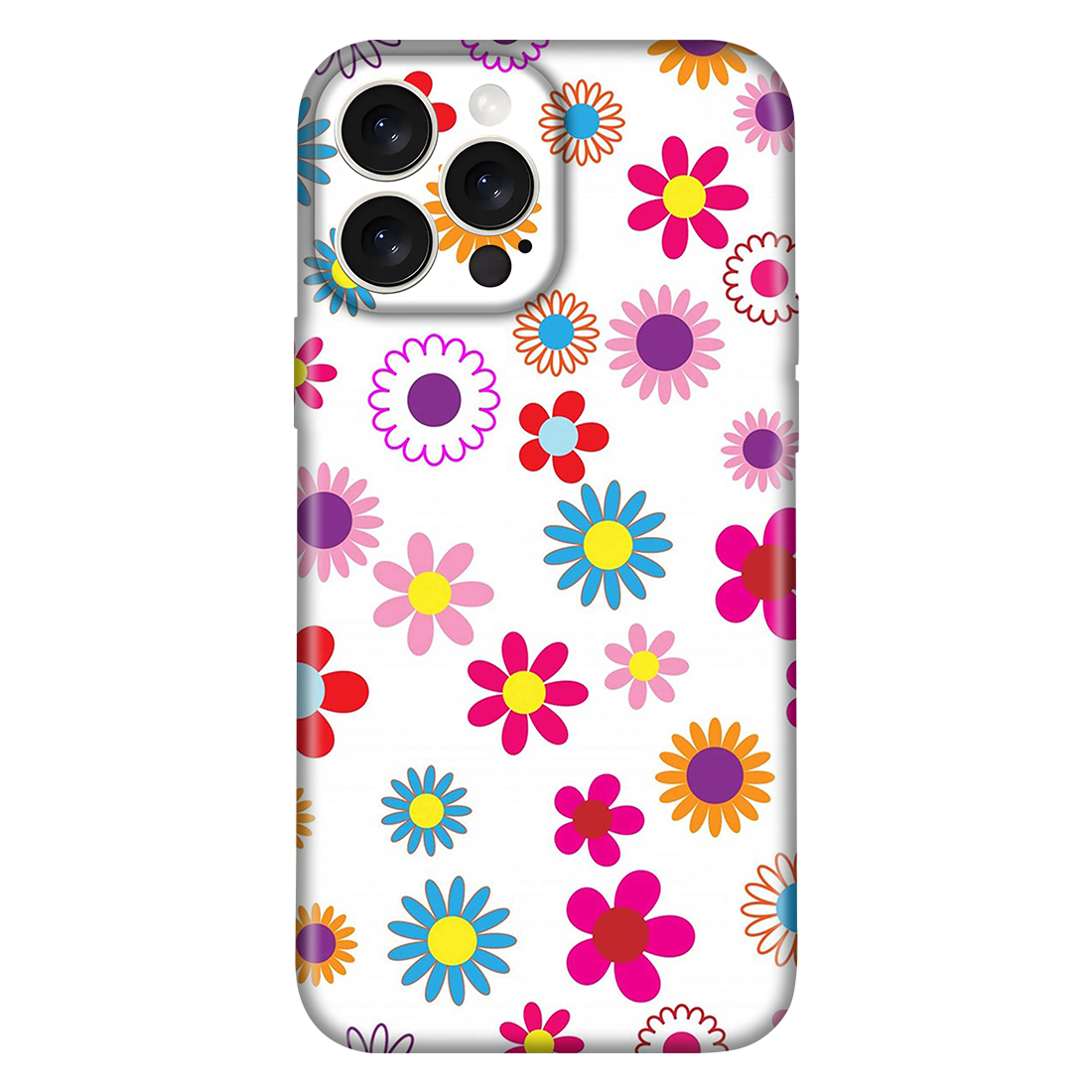 Colorful Drawing Flower Case