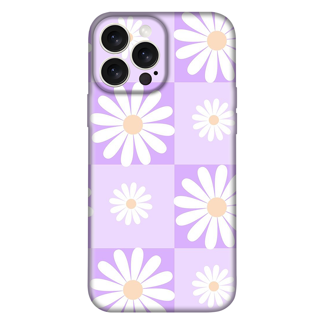 Daisy Pattern on Lavender Background Case