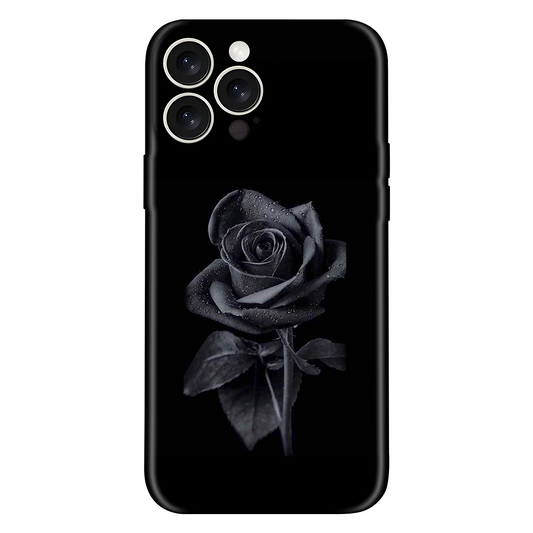 Monochrome Dew-Kissed Rose Case