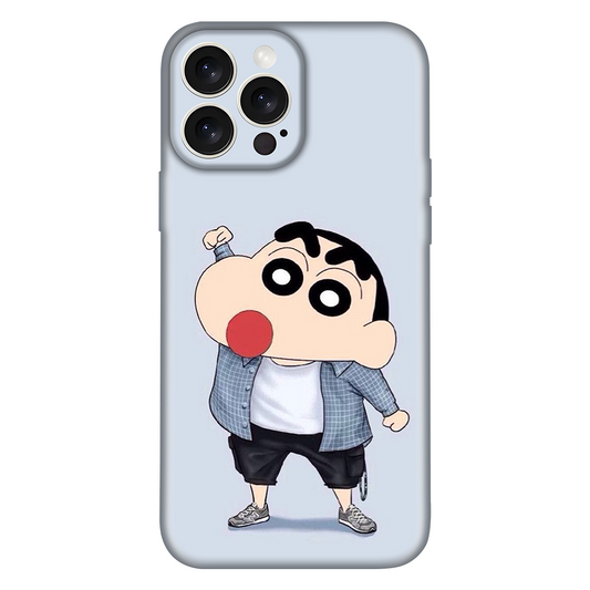 Shinchan Excited With Red Nose Case