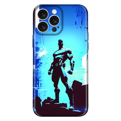 Silhouetted Hero Amidst Blue Abyss Case