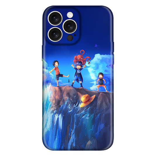 One Piece Sworn Brothers Anime Embossed Case