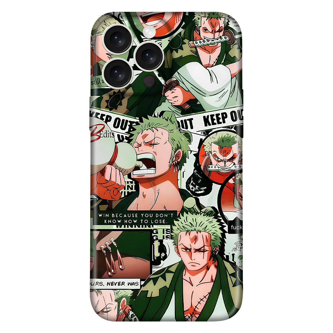 Zoro Aesthetic Anime Embossed Case