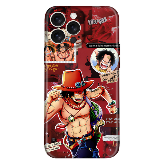 Portgas D Ace Graphic Anime Embossed Case