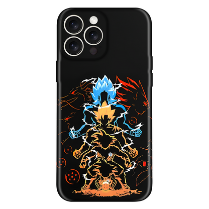 Goku Transformation Anime Embossed Case