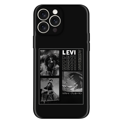 Levi Ackerman Black and White Anime Embossed Case