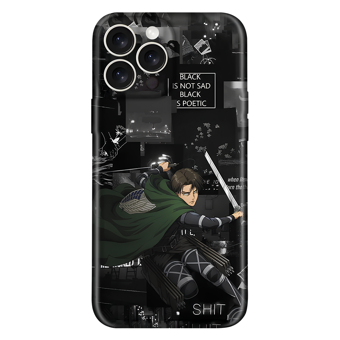 Levi Quote Anime Embossed Case