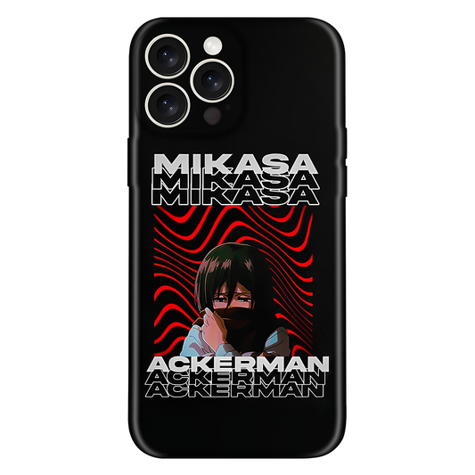 Mikasa Ackerman Graphic Anime Embossed Case