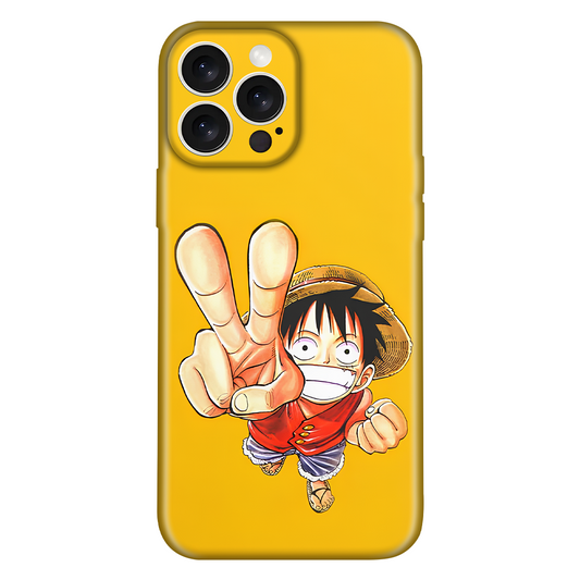 Crazy Monkey D Luffy Anime Embossed Case