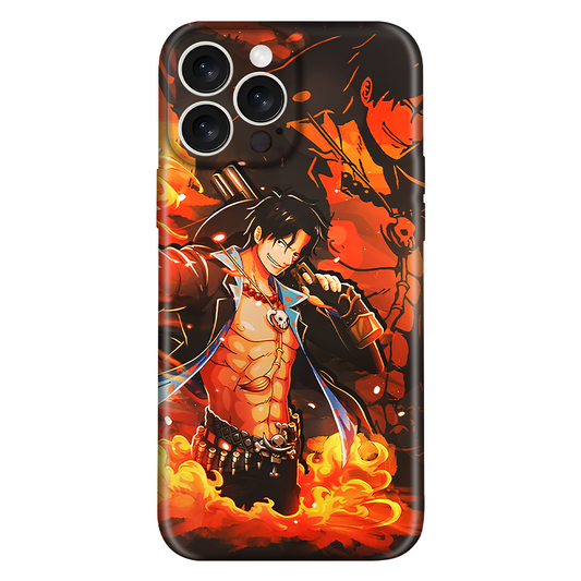 Ace One Piece Straw Pirate Anime Embossed Case