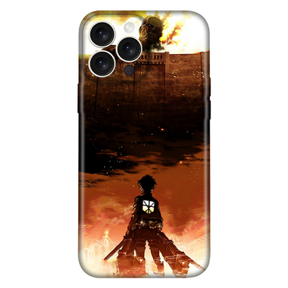 Attack on Titan Wall Anime Embossed Case