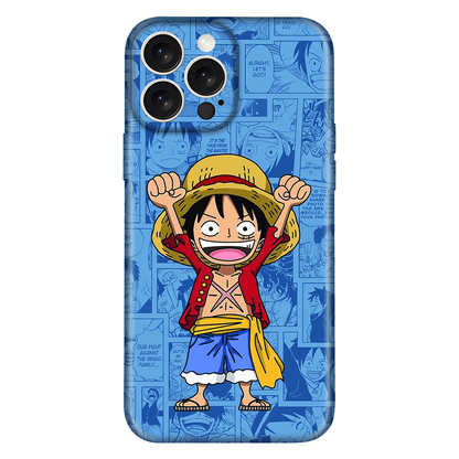 Cute Luffy one piece Anime Embossed Case