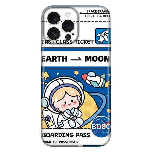 Cartoon Space Travel Ticket Case