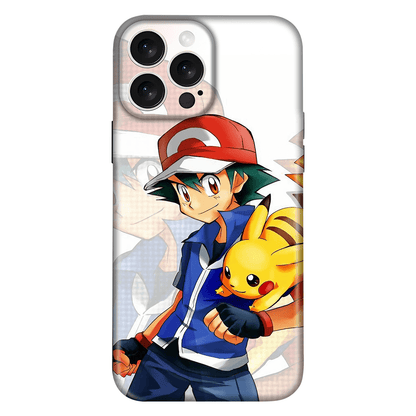 Pikachu and Trainer Anime Embossed Case