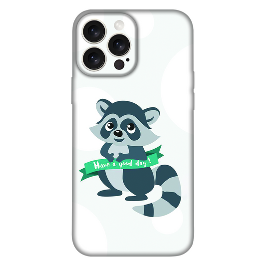 Cheerful Raccoon Wishing Have Good Day Case