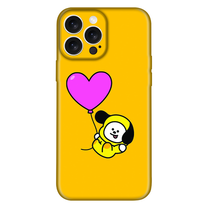 Happy Character with Heart Balloon Case