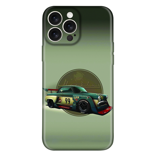 Retro Race Car Illustration Case