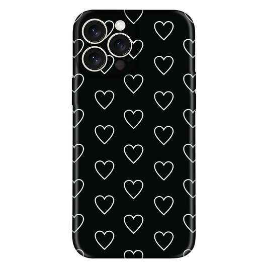 Monochrome Heart Pattern Case