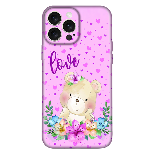 A Teddy Bear's Dreamland in a Sea of Pink Blossoms Case