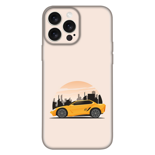 Round Yellow Car Case