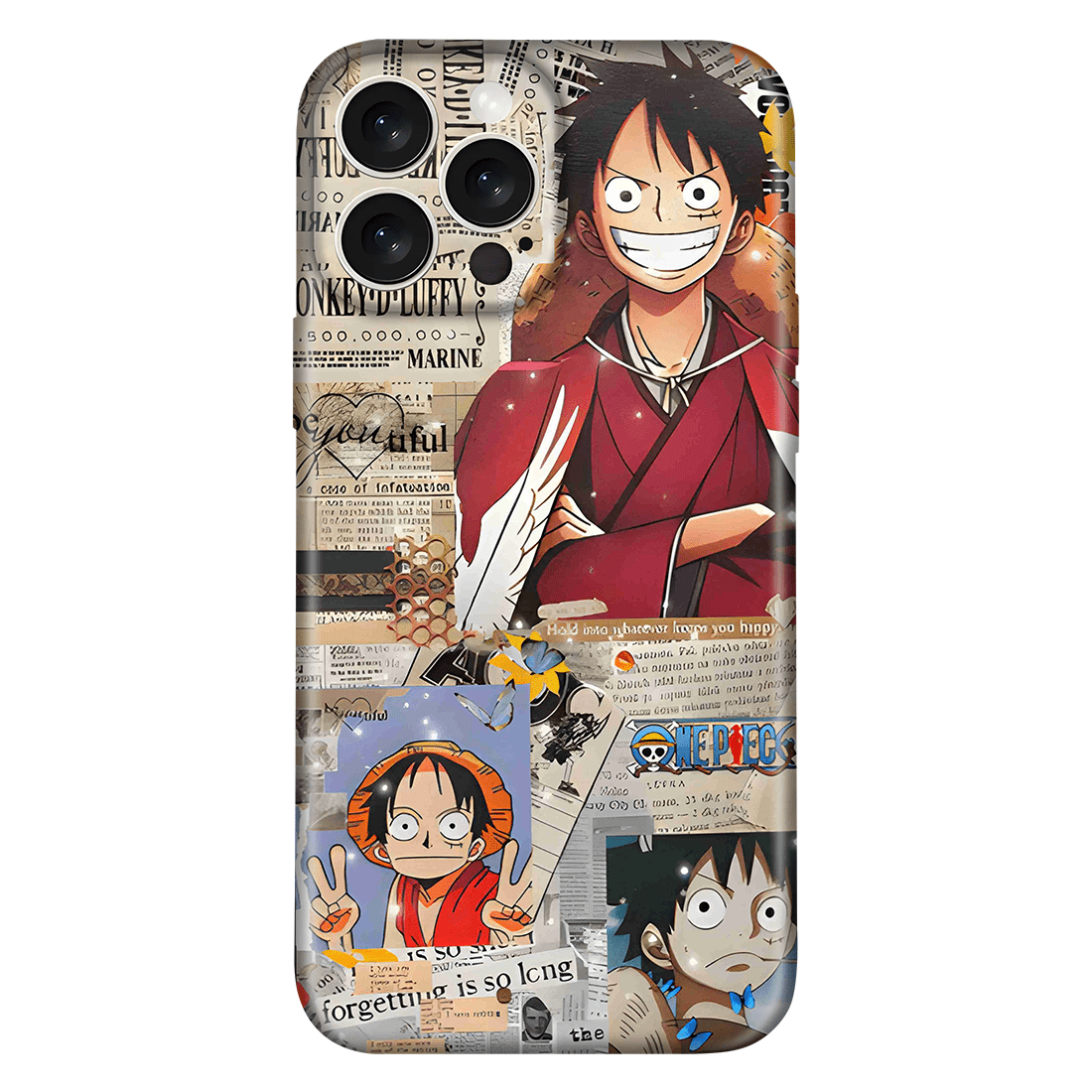 Luffy Collage Anime Embossed Case