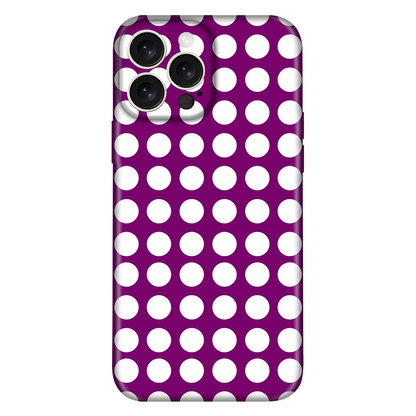 Purple & White Round Case