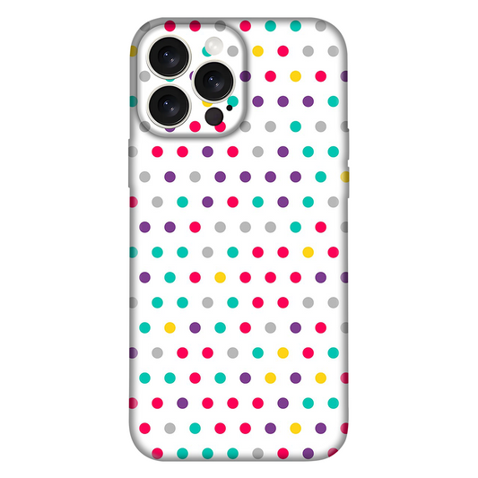 White Colorful Dots Case