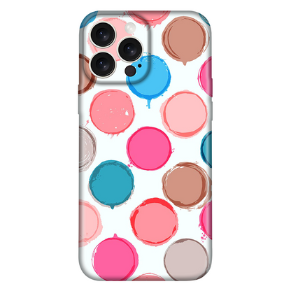 White Colorful Round Case