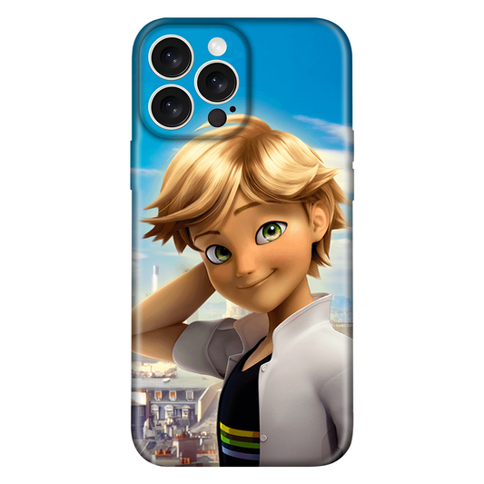 Blurred Character with White Jacket and Stripes Case
