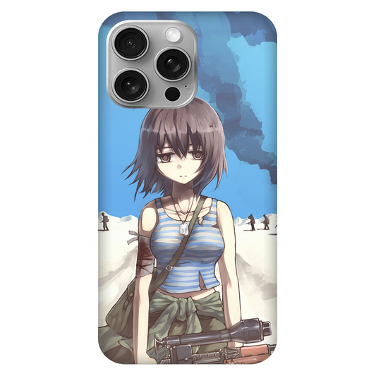 Anime Girl With Gun On War Anime Case