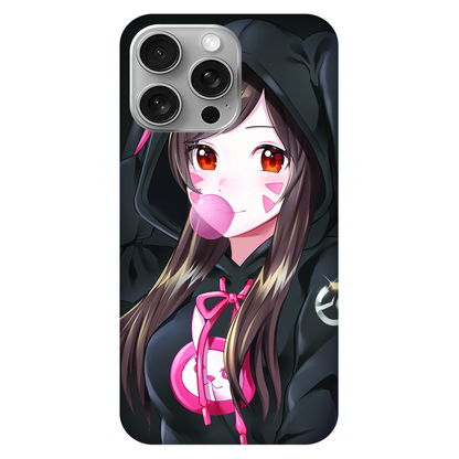 Anime woman wearing black bunny Anime case