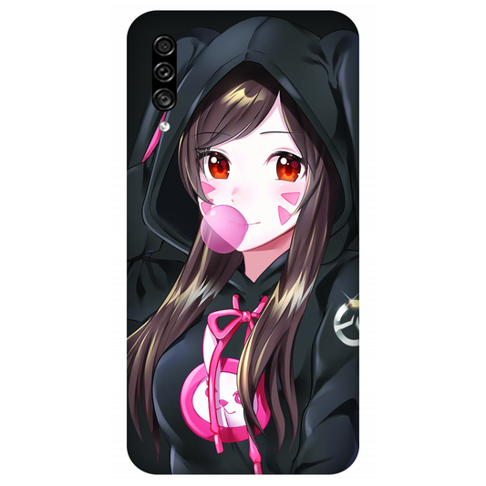 Anime woman wearing black bunny case Samsung Galaxy A30s (2019)