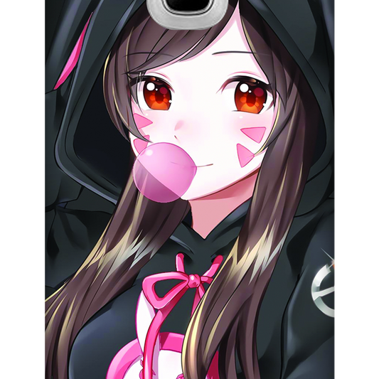 Anime woman wearing black bunny case Samsung Galaxy J2 (2016)