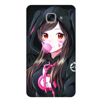 Anime woman wearing black bunny case Samsung Galaxy J7 Max