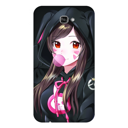 Anime woman wearing black bunny case Samsung Galaxy J7 Prime