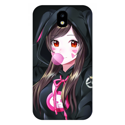 Anime woman wearing black bunny case Samsung Galaxy J7 Pro