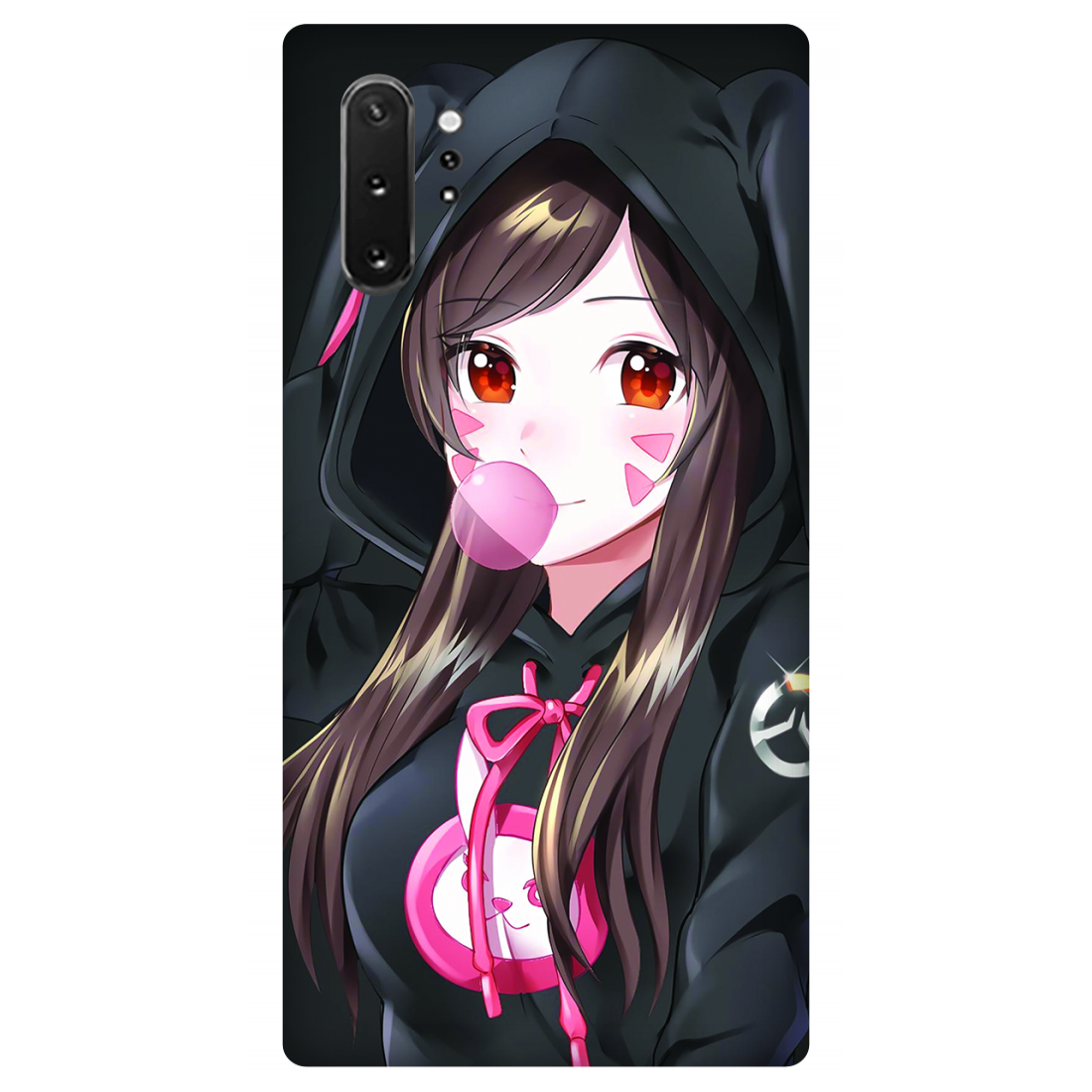 Anime woman wearing black bunny case Samsung Galaxy Note 10 Plus