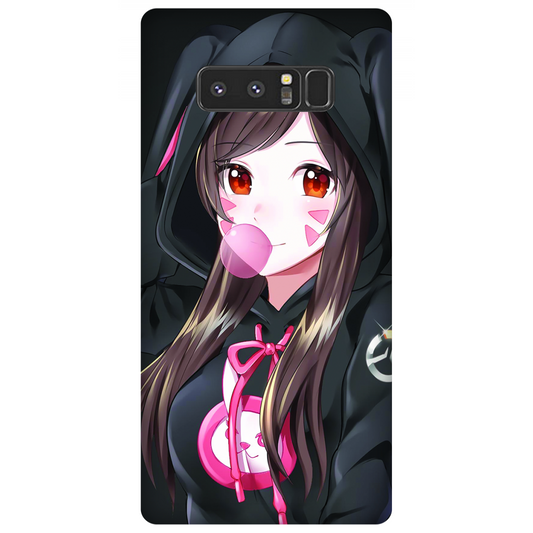 Anime woman wearing black bunny case Samsung Galaxy Note 8