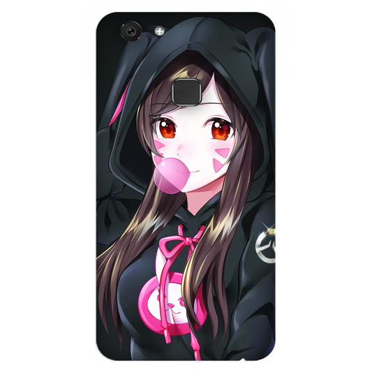 Anime woman wearing black bunny case Vivo V7 Plus