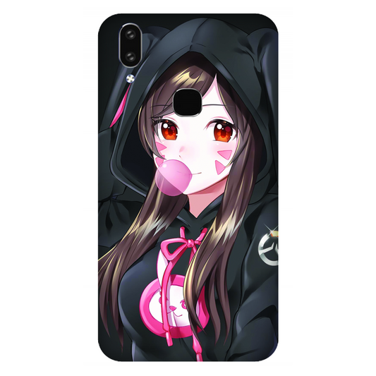 Anime woman wearing black bunny case Vivo Y89