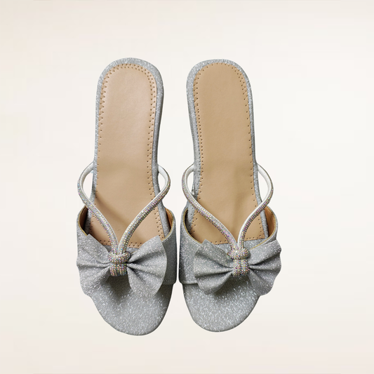 Stylish Bow Strap Slide Sandals