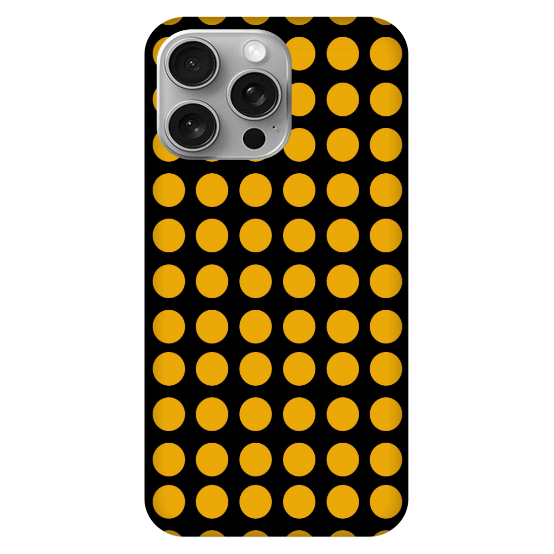 Black & Yellow Round Case