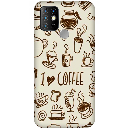 Coffee Doodle Art Case Infinix Hot 10