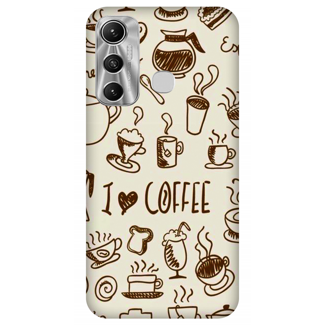 Coffee Doodle Art Case Infinix Hot 11