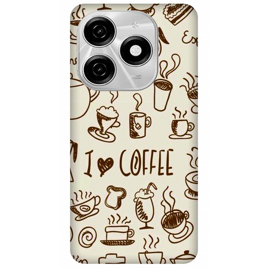 Coffee Doodle Art Case Infinix Hot 40I