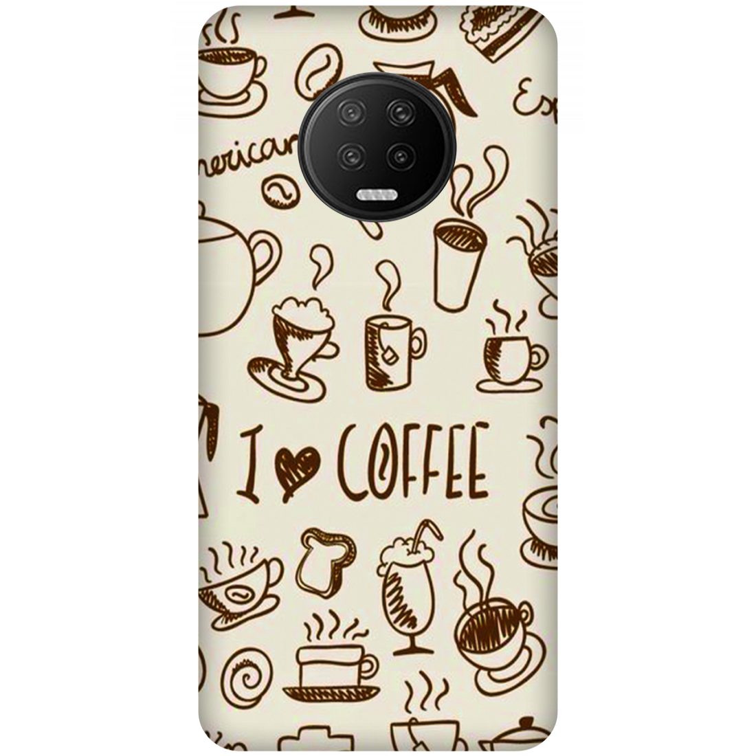 Coffee Doodle Art Case Infinix Note 7