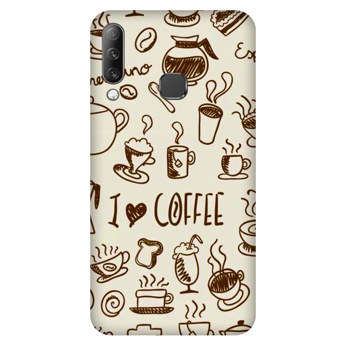 Coffee Doodle Art Case Infinix S4