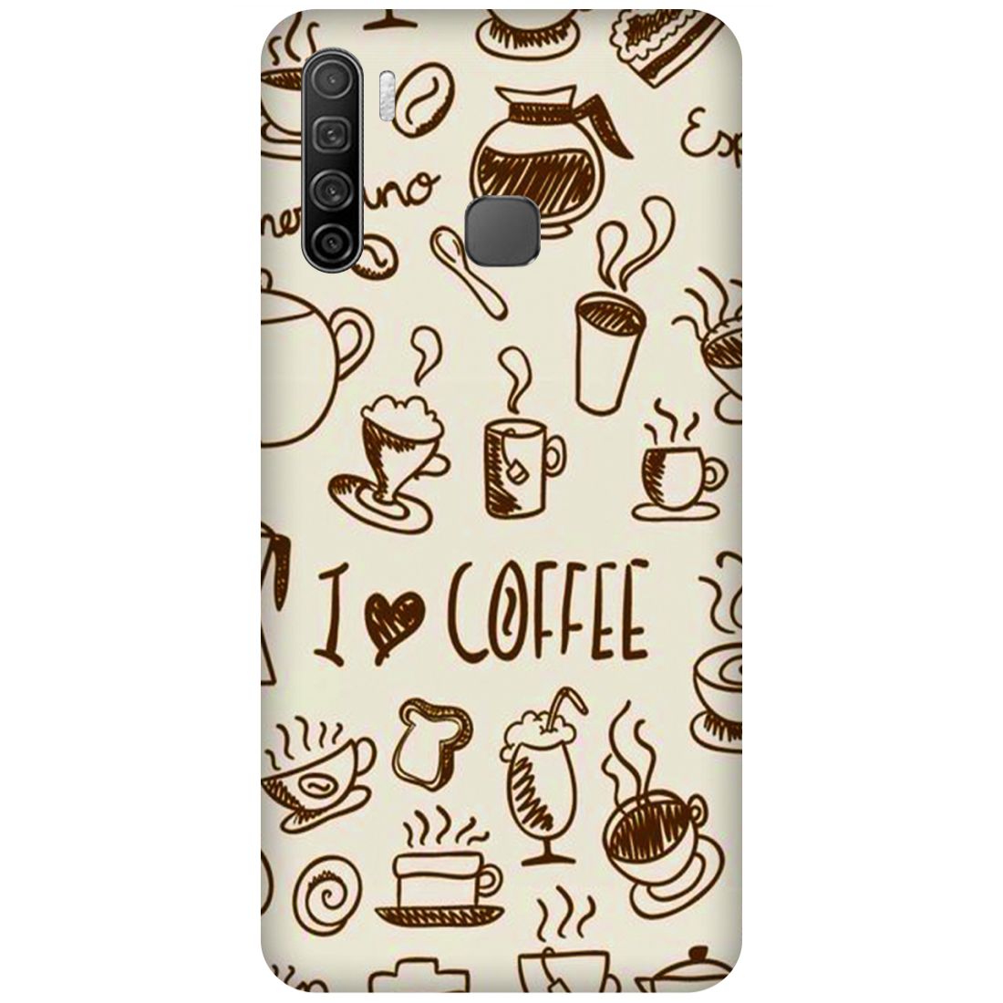 Coffee Doodle Art Case Infinix S5