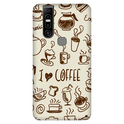 Coffee Doodle Art Case Infinix S5 Pro